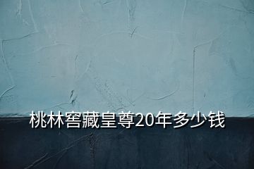 桃林窖藏皇尊20年多少钱