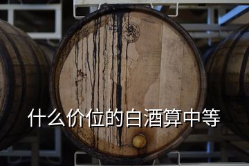 什么价位的白酒算中等