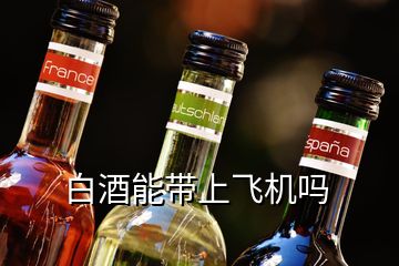 白酒能带上飞机吗