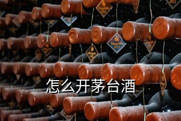 怎么开茅台酒