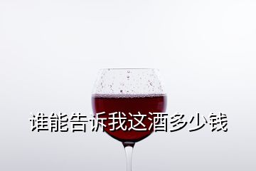 谁能告诉我这酒多少钱