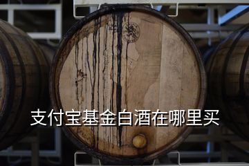 支付宝基金白酒在哪里买