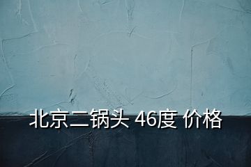 北京二锅头 46度 价格