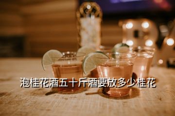 泡桂花酒五十斤酒要放多少桂花