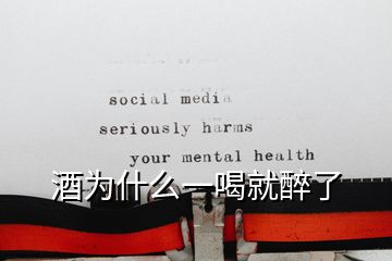 酒为什么一喝就醉了