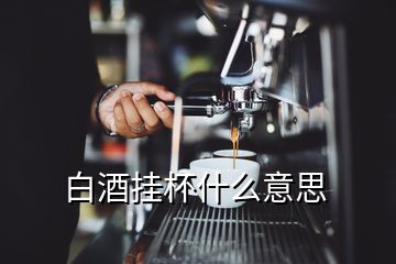 白酒挂杯什么意思