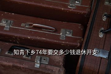 知青下乡74年要交多少钱退休开支