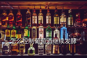 怎么控制葡萄酒继续发酵