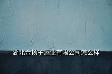 湖北金扬子酒业有限公司怎么样