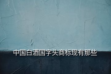 中国白酒国字头商标现有那些