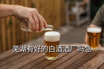 芜湖有好的白酒酒厂吗急