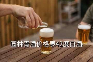 园林青酒价格表42度白酒