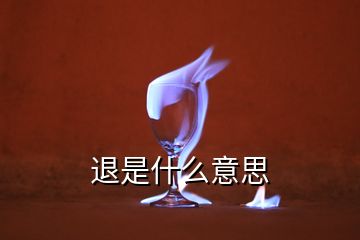 退是什么意思