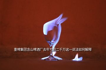 重啤集团含山啤酒厂去年亏损二千万这一说法如何解释