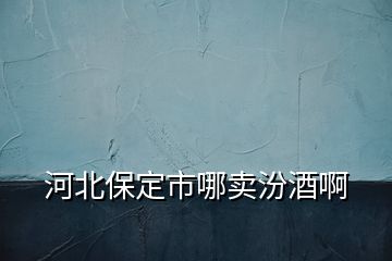 河北保定市哪卖汾酒啊