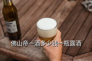 佛山帝一酒多少钱一瓶露酒