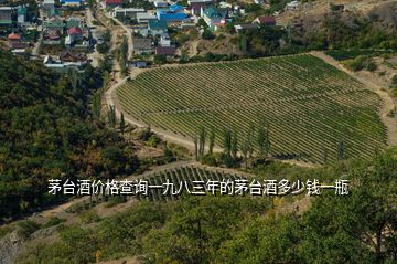 茅台酒价格查询一九八三年的茅台酒多少钱一瓶