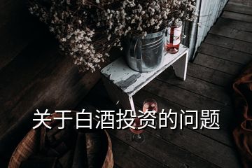 关于白酒投资的问题