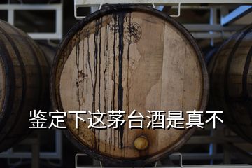 鉴定下这茅台酒是真不