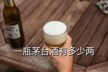 一瓶茅台酒有多少两