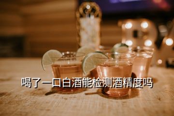 喝了一口白酒能检测酒精度吗