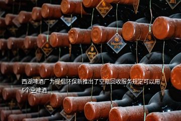 西湖啤酒厂为提倡环保新推出了空瓶回收服务规定可以用5个空啤酒