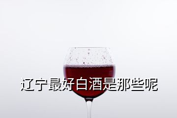 辽宁最好白酒是那些呢