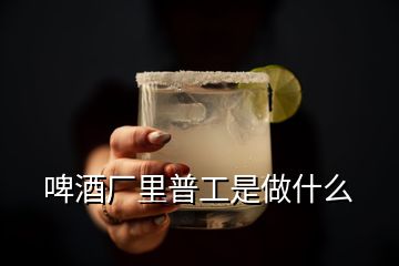 啤酒厂里普工是做什么