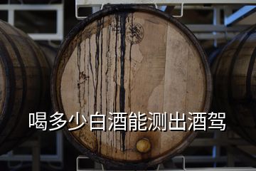 喝多少白酒能测出酒驾