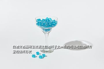 白酒分酒器用法就是比白酒杯子大一点的可以吧白酒杯方里和烧杯形状