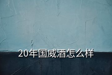 20年国威酒怎么样