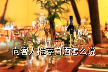 向客人推荐白酒怎么说