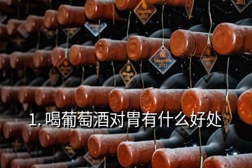 1. 喝葡萄酒对胃有什么好处