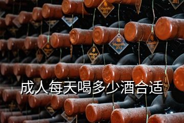 成人每天喝多少酒合适