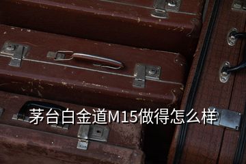 茅台白金道M15做得怎么样