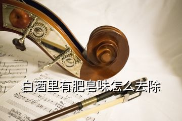 白酒里有肥皂味怎么去除