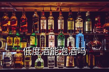 低度酒能泡酒吗