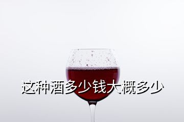 这种酒多少钱大概多少