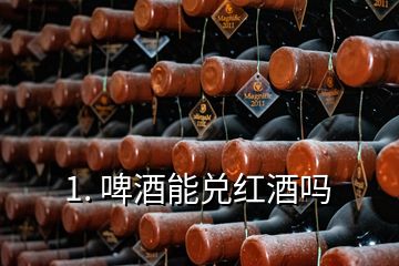 1. 啤酒能兑红酒吗