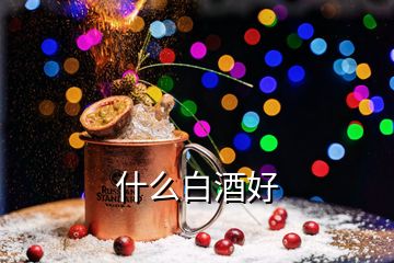 什么白酒好