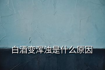 白酒变浑浊是什么原因