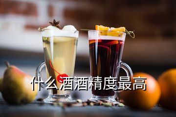 什么酒酒精度最高