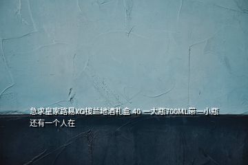 急求皇家路易XO拔兰地酒礼盒 40 一大瓶700ML带一小瓶还有一个人在