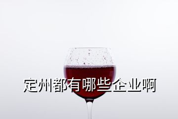 定州都有哪些企业啊