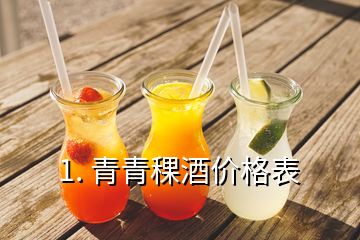 1. 青青稞酒价格表