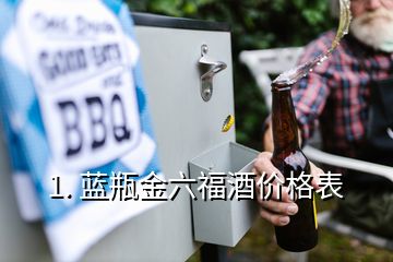 1. 蓝瓶金六福酒价格表