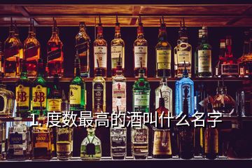 1. 度数最高的酒叫什么名字