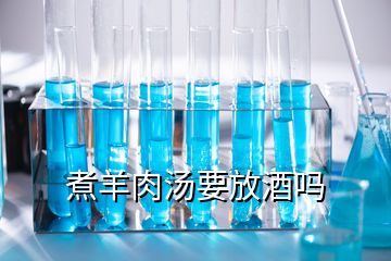 煮羊肉汤要放酒吗