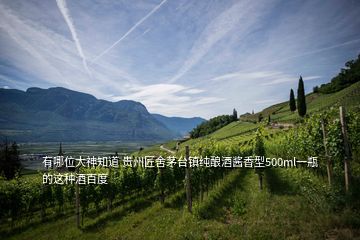 有哪位大神知道 贵州匠舍茅台镇纯酿酒酱香型500ml一瓶的这种酒百度