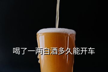 喝了一两白酒多久能开车